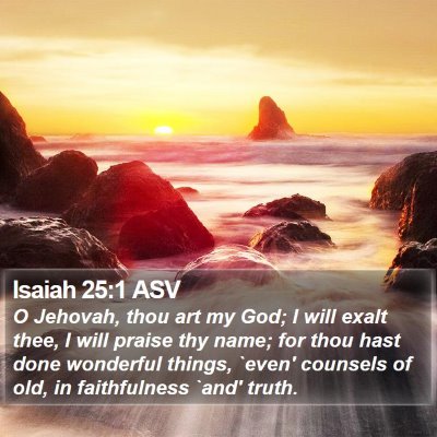 Isaiah 25:1 ASV Bible Verse Image