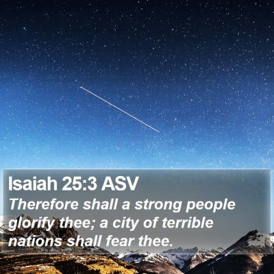 Isaiah 25:3 ASV Bible Verse Image