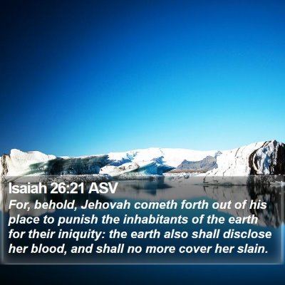 Isaiah 26:21 ASV Bible Verse Image