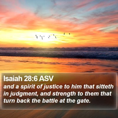 Isaiah 28:6 ASV Bible Verse Image