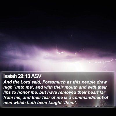 Isaiah 29:13 ASV Bible Verse Image