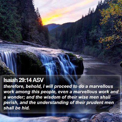 Isaiah 29:14 ASV Bible Verse Image