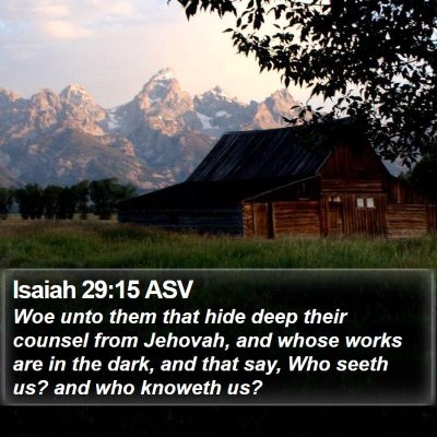 Isaiah 29:15 ASV Bible Verse Image