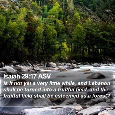 Isaiah 29:17 ASV Bible Verse Image