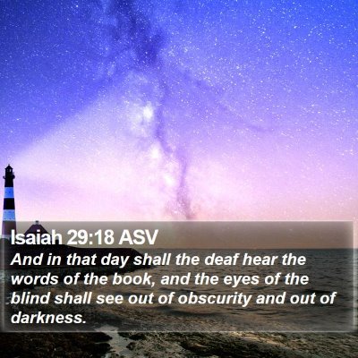 Isaiah 29:18 ASV Bible Verse Image