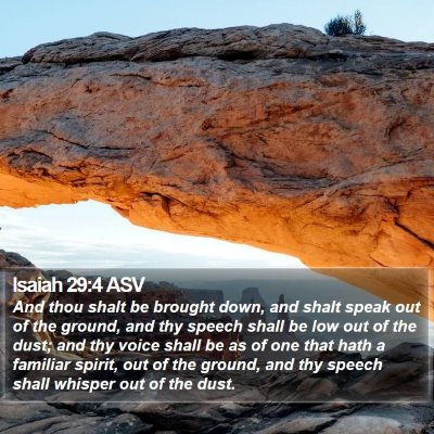 Isaiah 29:4 ASV Bible Verse Image