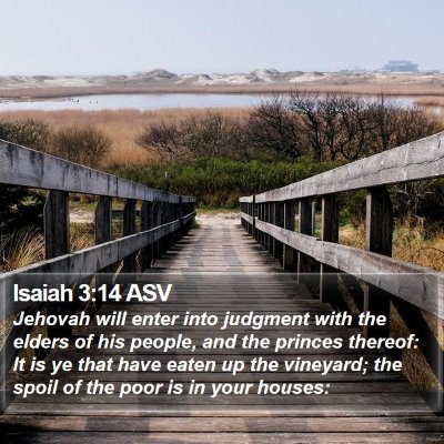 Isaiah 3:14 ASV Bible Verse Image