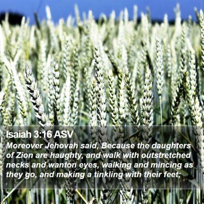 Isaiah 3:16 ASV Bible Verse Image