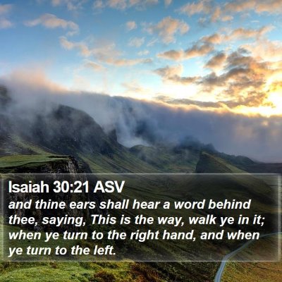 Isaiah 30:21 ASV Bible Verse Image