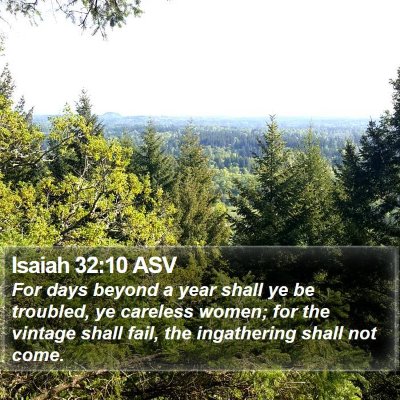 Isaiah 32:10 ASV Bible Verse Image