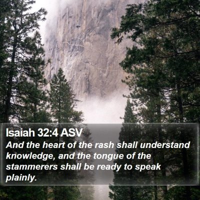 Isaiah 32:4 ASV Bible Verse Image