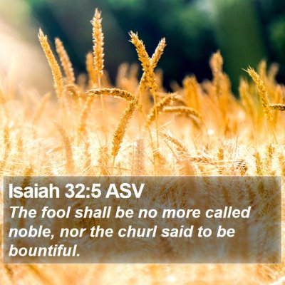 Isaiah 32:5 ASV Bible Verse Image