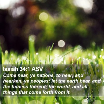 Isaiah 34:1 ASV Bible Verse Image