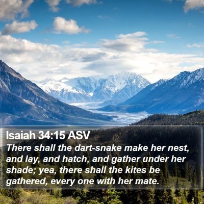 Isaiah 34:15 ASV Bible Verse Image