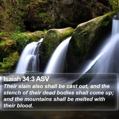 Isaiah 34:3 ASV Bible Verse Image