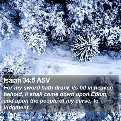 Isaiah 34:5 ASV Bible Verse Image