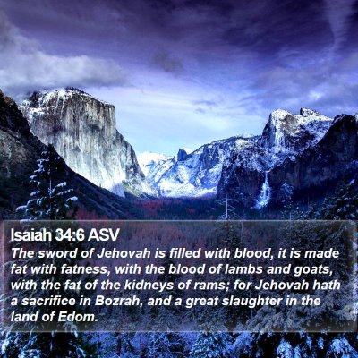 Isaiah 34:6 ASV Bible Verse Image