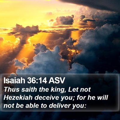 Isaiah 36:14 ASV Bible Verse Image