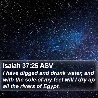 Isaiah 37:25 ASV Bible Verse Image