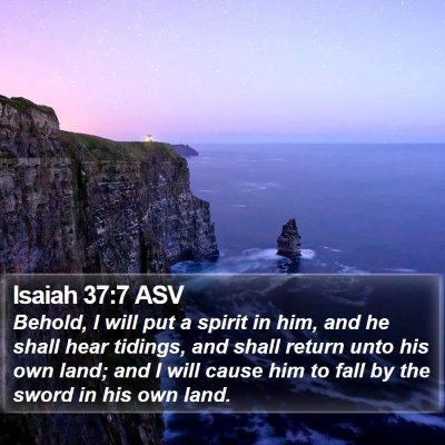 Isaiah 37:7 ASV Bible Verse Image