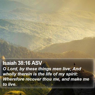 Isaiah 38:16 ASV Bible Verse Image