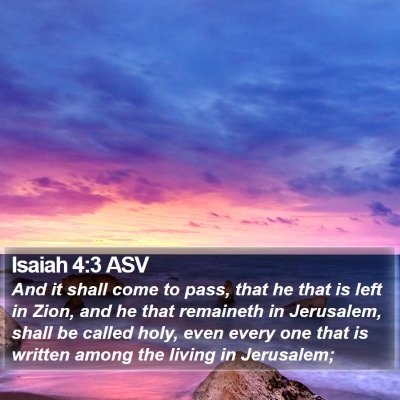 Isaiah 4:3 ASV Bible Verse Image