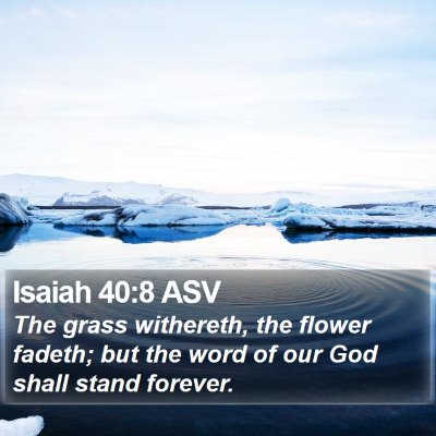 Isaiah 40:8 ASV Bible Verse Image