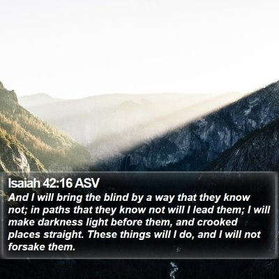 Isaiah 42:16 ASV Bible Verse Image