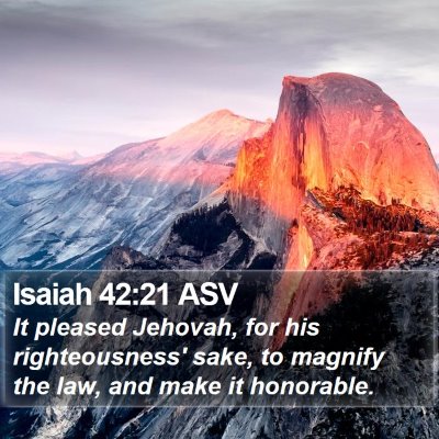Isaiah 42:21 ASV Bible Verse Image