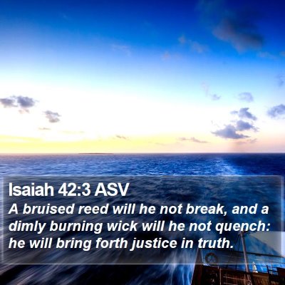 Isaiah 42:3 ASV Bible Verse Image
