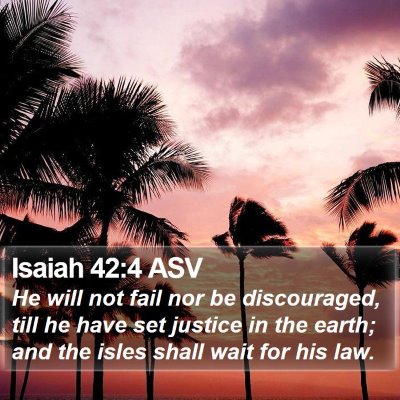 Isaiah 42:4 ASV Bible Verse Image