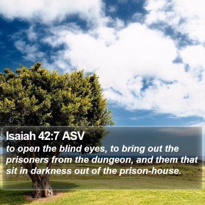 Isaiah 42:7 ASV Bible Verse Image