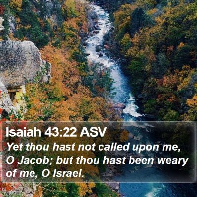 Isaiah 43:22 ASV Bible Verse Image