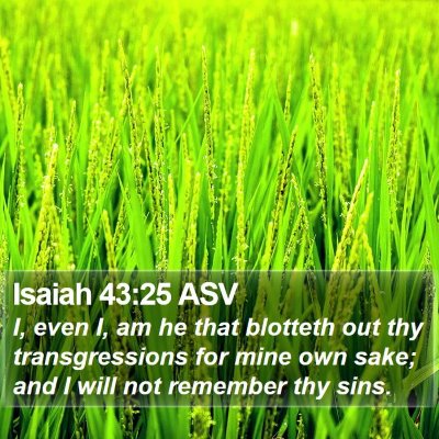 Isaiah 43:25 ASV Bible Verse Image