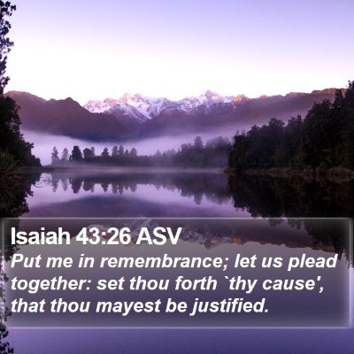 Isaiah 43:26 ASV Bible Verse Image