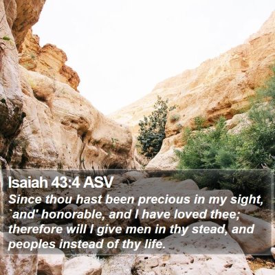 Isaiah 43:4 ASV Bible Verse Image
