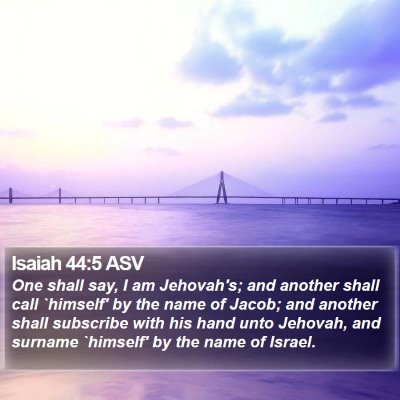 Isaiah 44:5 ASV Bible Verse Image
