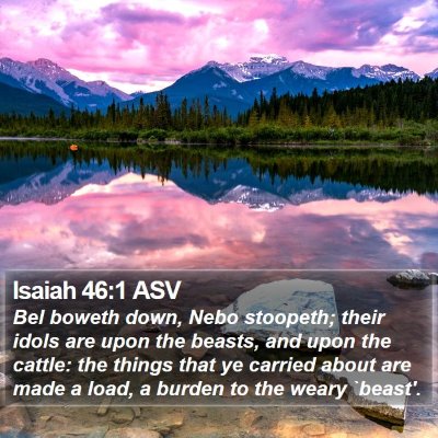 Isaiah 46:1 ASV Bible Verse Image