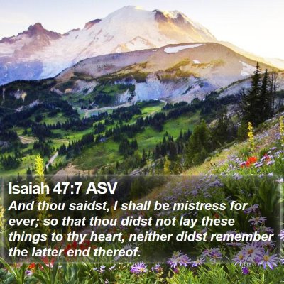 Isaiah 47:7 ASV Bible Verse Image