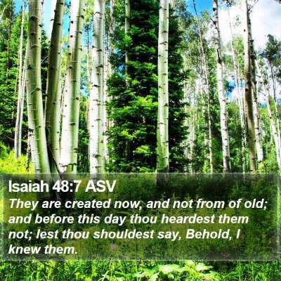 Isaiah 48:7 ASV Bible Verse Image