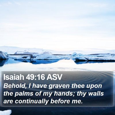 Isaiah 49:16 ASV Bible Verse Image