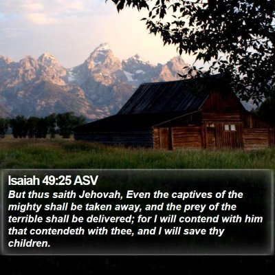 Isaiah 49:25 ASV Bible Verse Image