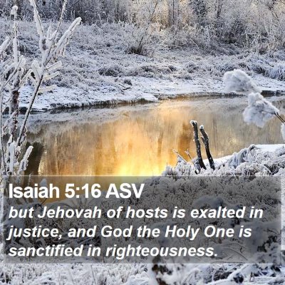 Isaiah 5:16 ASV Bible Verse Image