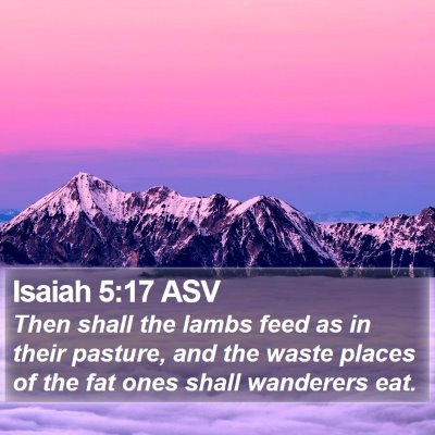 Isaiah 5:17 ASV Bible Verse Image