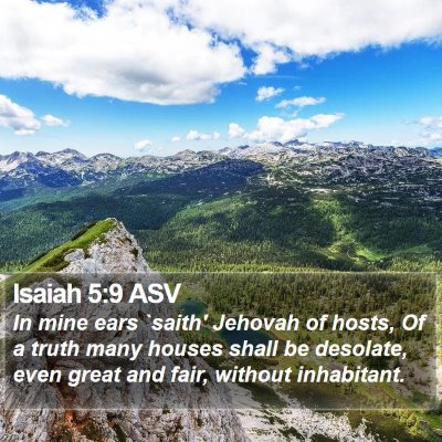 Isaiah 5:9 ASV Bible Verse Image