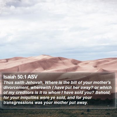 Isaiah 50:1 ASV Bible Verse Image