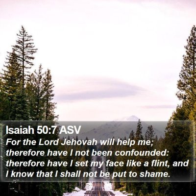 Isaiah 50:7 ASV Bible Verse Image