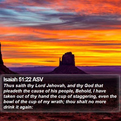 Isaiah 51:22 ASV Bible Verse Image