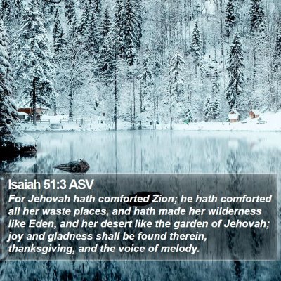 Isaiah 51:3 ASV Bible Verse Image