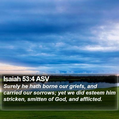 Isaiah 53:4 ASV Bible Verse Image